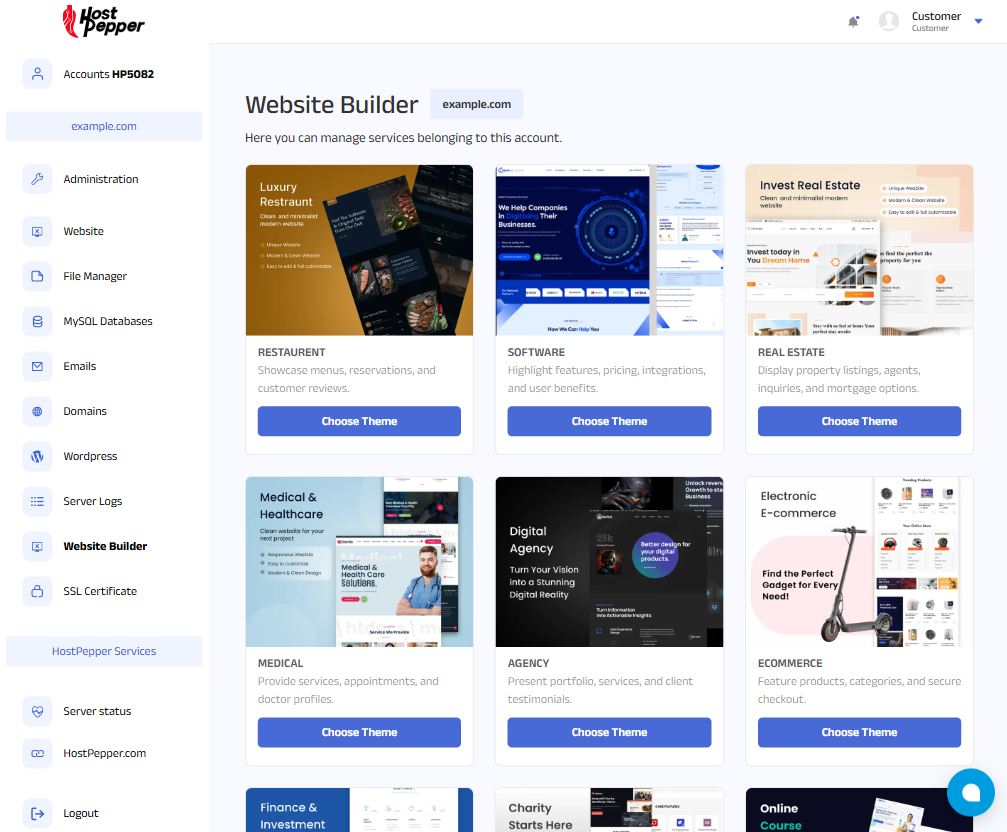 purchase hosting